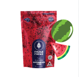 Photograph of product: Choice Chews | Watermelon Kush Oui'd Gummies | 100mg