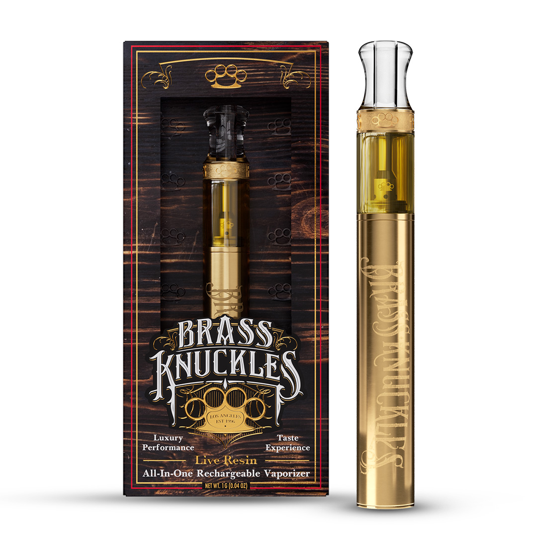 Photograph of product: Brass Knuckles Lemon Meringue .85g Live Resin Disposable vape