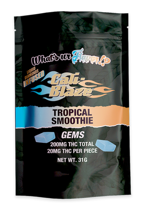 Photograph of product: Cali Blaze | Tropical Smoothie | Gems | 200mg | Gummies