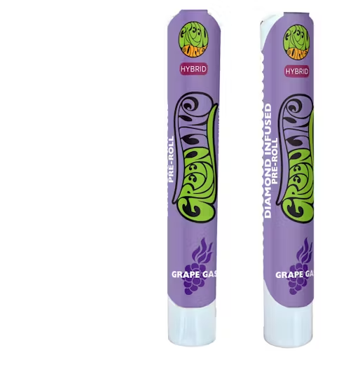 Photograph of product: Grape Gas (Is) Diamond INFUSED PREROLL 1g - Greenline Organics