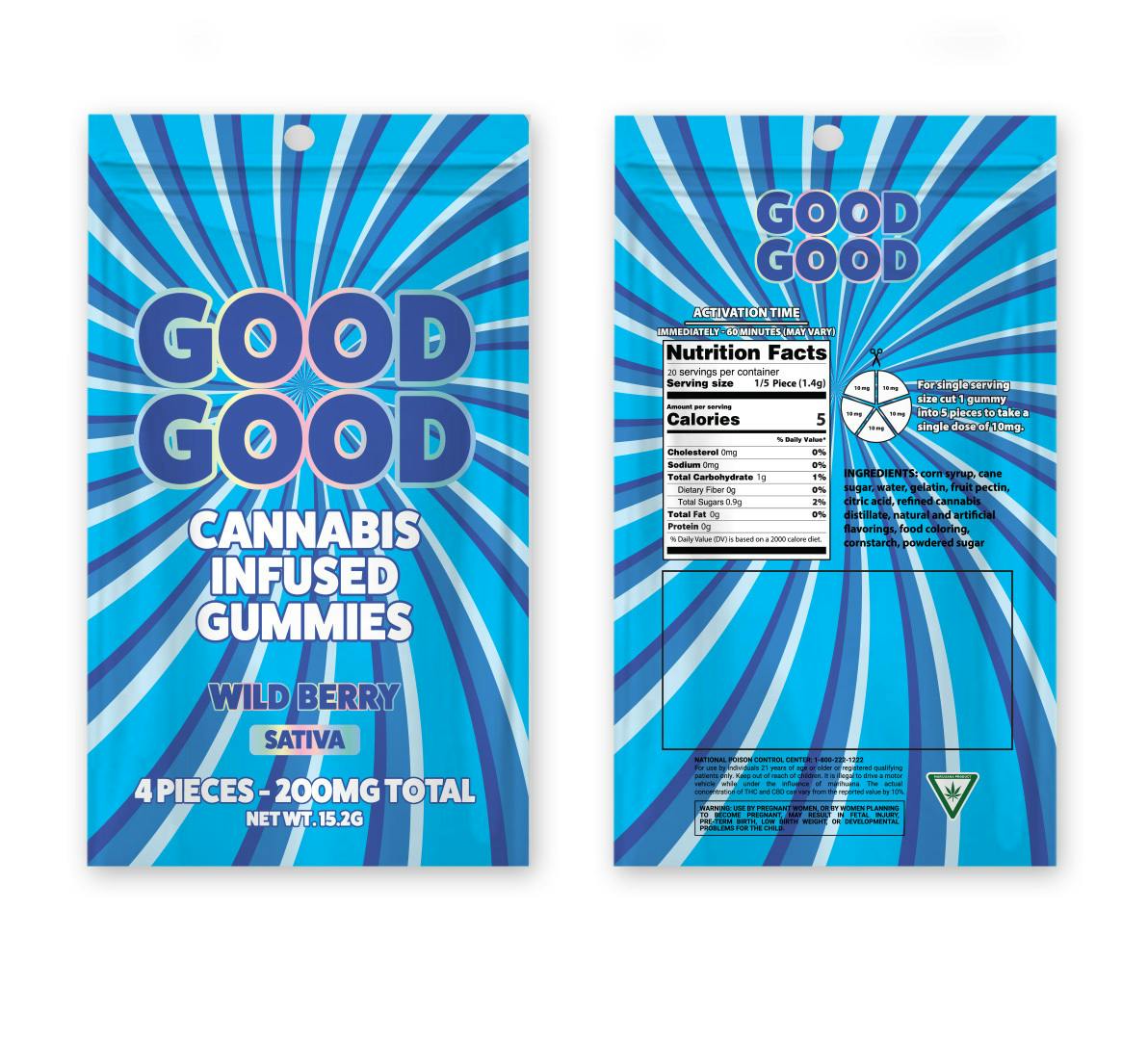 Photograph of product: Good Good - Wild Berry - 200mg Gummies