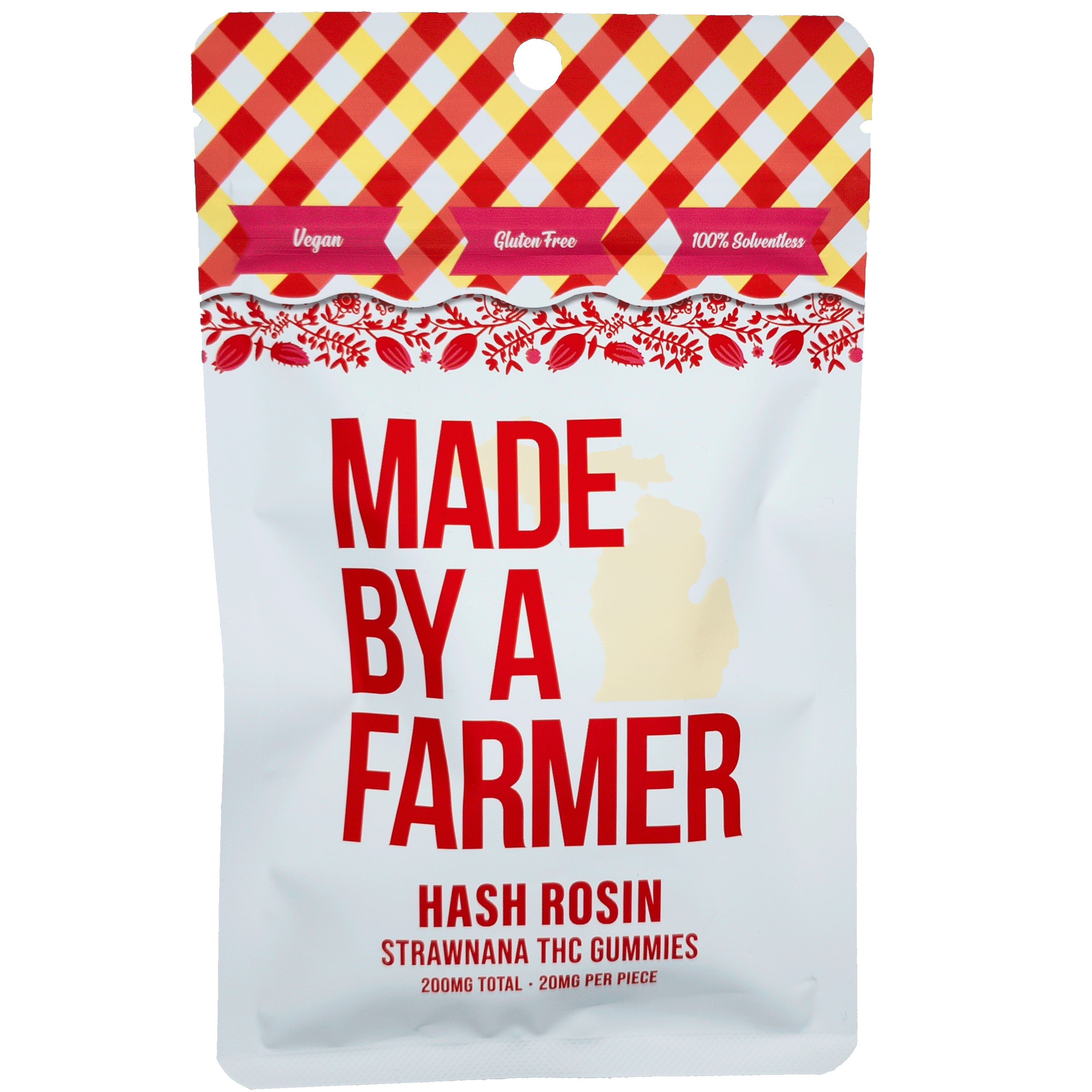 Photograph of product: Strawnana | 200MG au chocolat Rosin Solventless Vegan Gummies