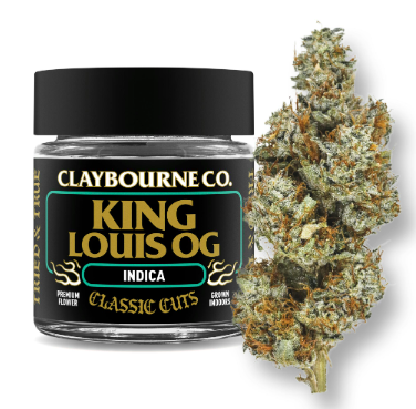 Photograph of product: CLAYBOURNE CO. - FLOWER - 3.5G - Oui'd - KING LOUIS OG