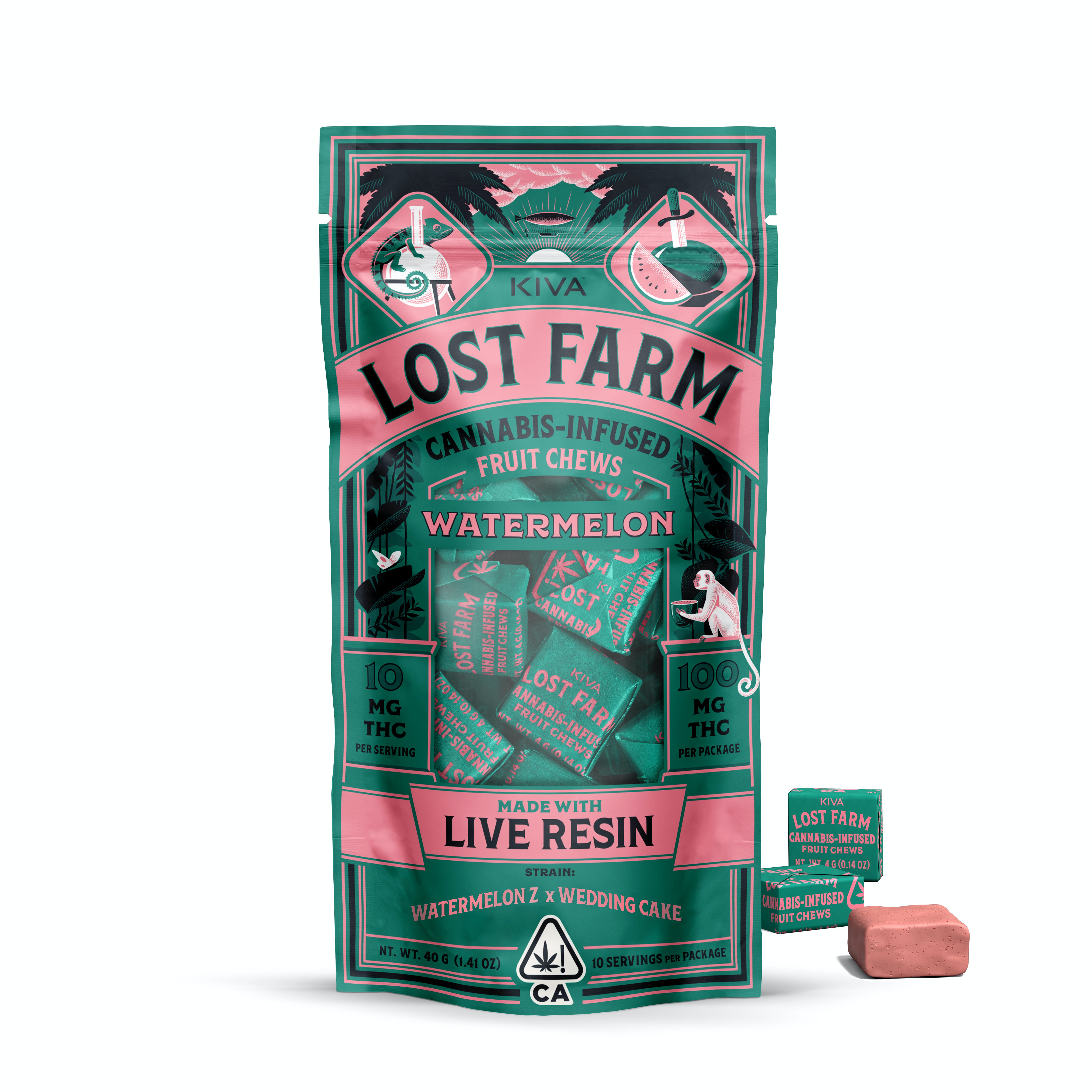 Photograph of product: Lost Farm | Watermelon (Gelato) - 100mg Chews