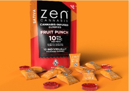 Photograph of product: Zen - Fruit Punch Oui'd Gummies - 100mg