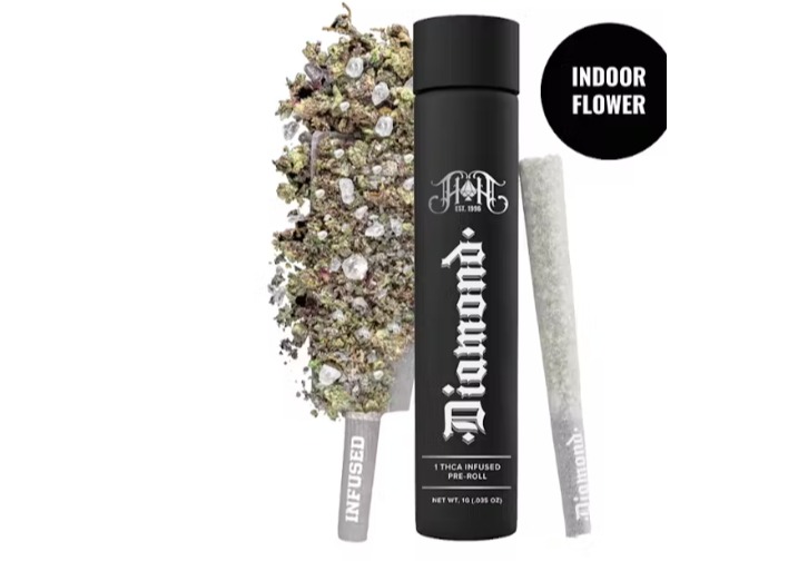 Photograph of product: Heavy Hitters | Super Jack | Diamond Infused Pre-Roll | 1g