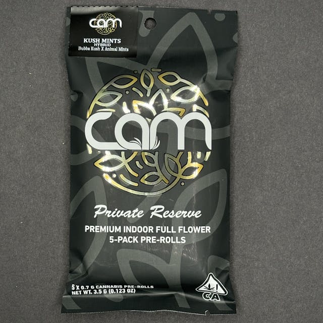 Photograph of product: Kush Mints Private Reserve 5PK - Preroll Pack