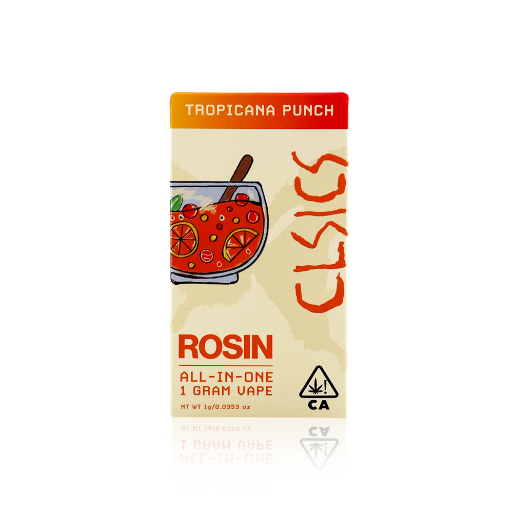 Photograph of product: CLSICS Tropicana Punch Hybrid Live Rosin All-In-One Cartridge, 1g