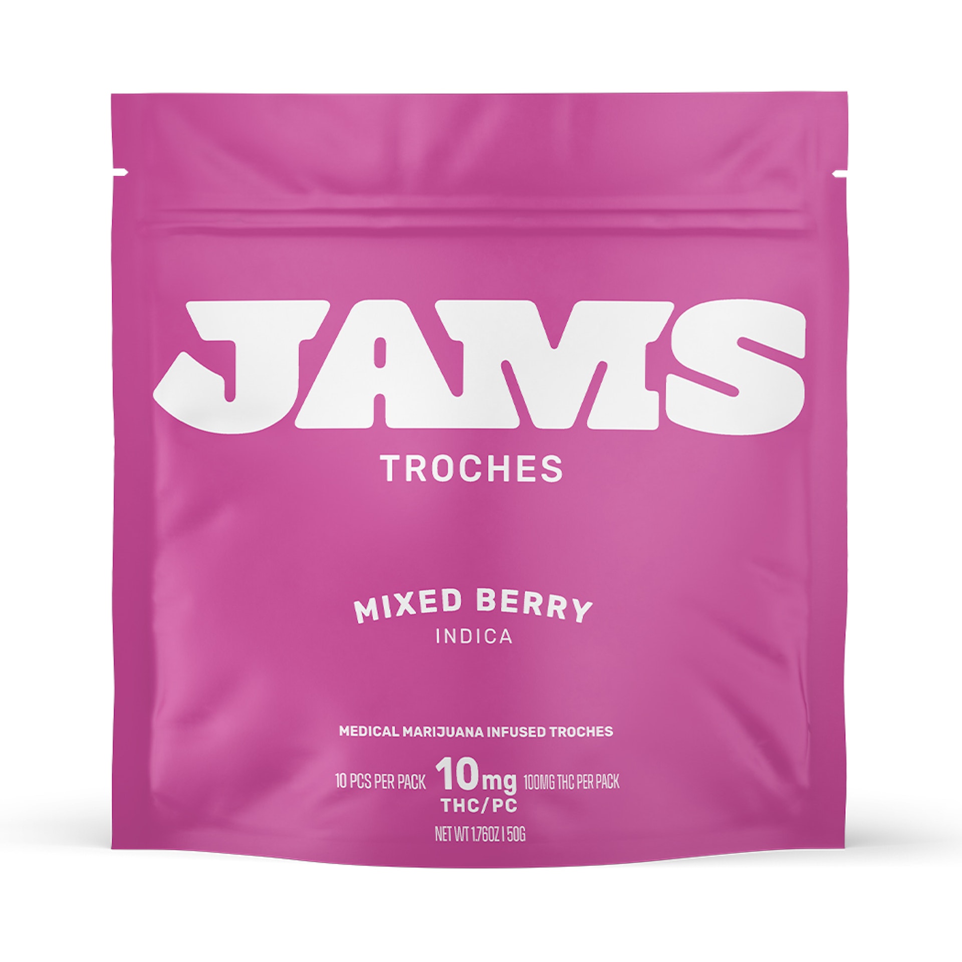 Photograph of product: JAMS Mixed Berry (I) Classic Troche 10mg (10pk)
