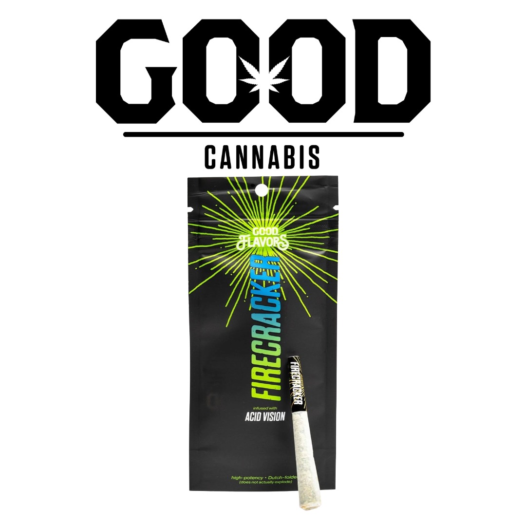 Photograph of product: Acid Vision Firecracker Distillate Infused Preroll (Oui'd) - 0.6g