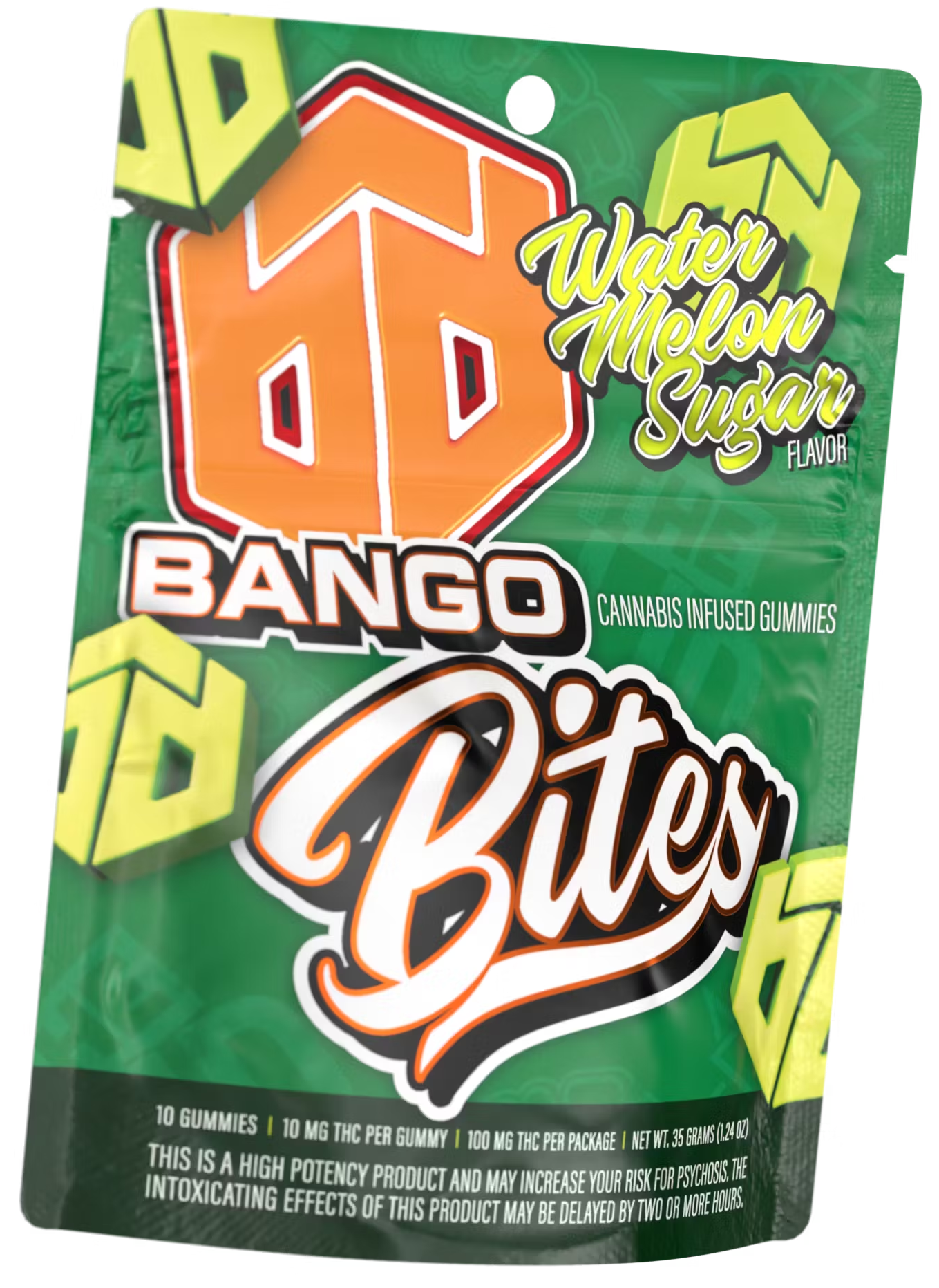 Photograph of product: Bango Bites - Watermelon Sugar Gummies - 100mg (10pcs)