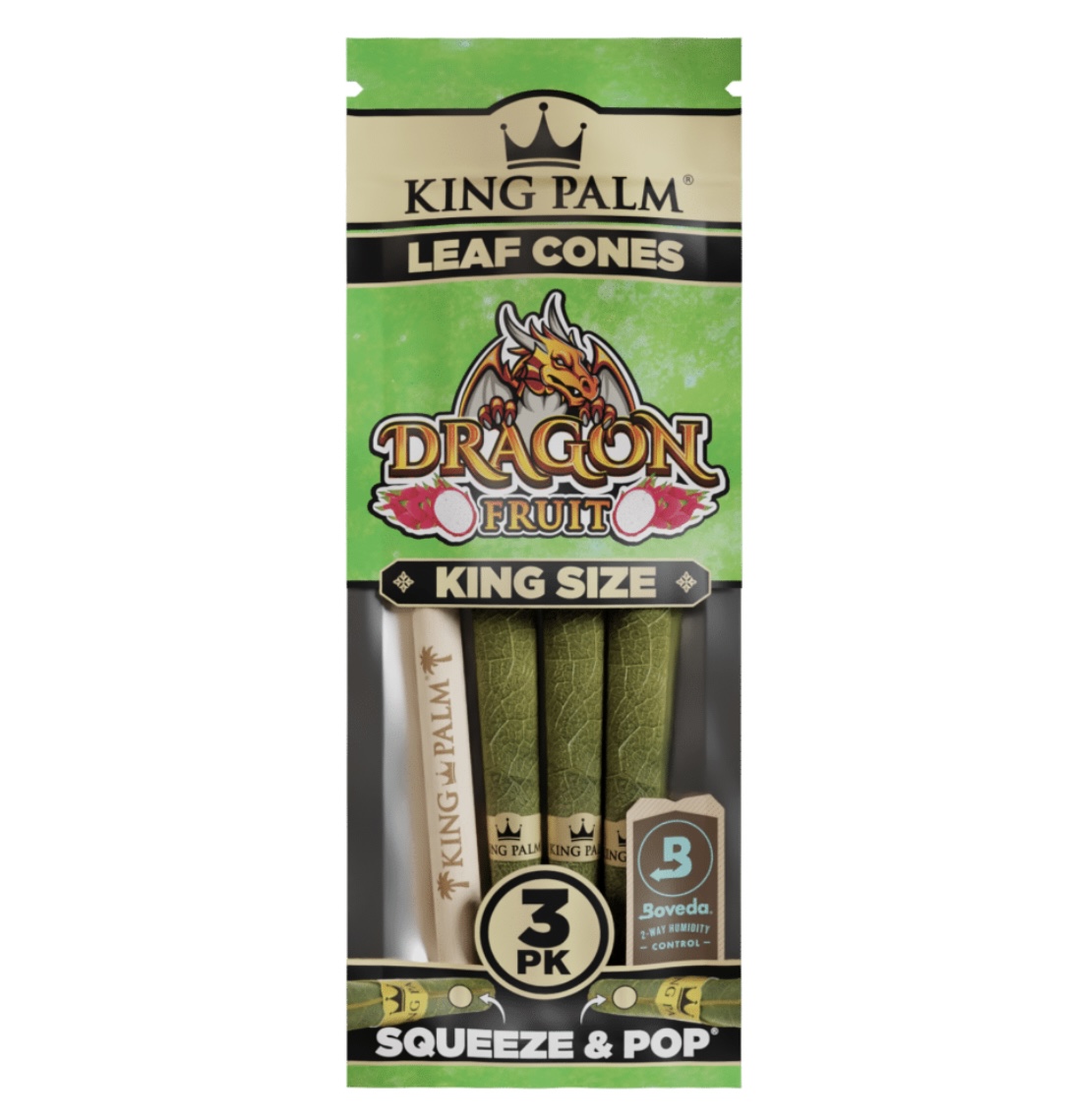 Photograph of product: King Palm: Dragon Fruit Leaf Cones 3 pack