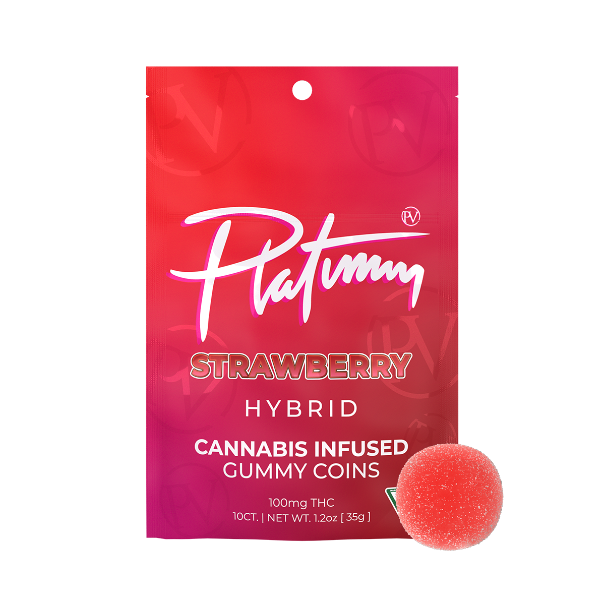 Photograph of product: Platinum Gummies - Strawberry 200mg