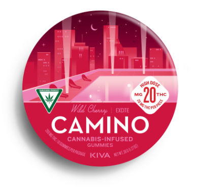 Photograph of Product: Camino - Gummies - 200mg - Wild Cherry - Excite
