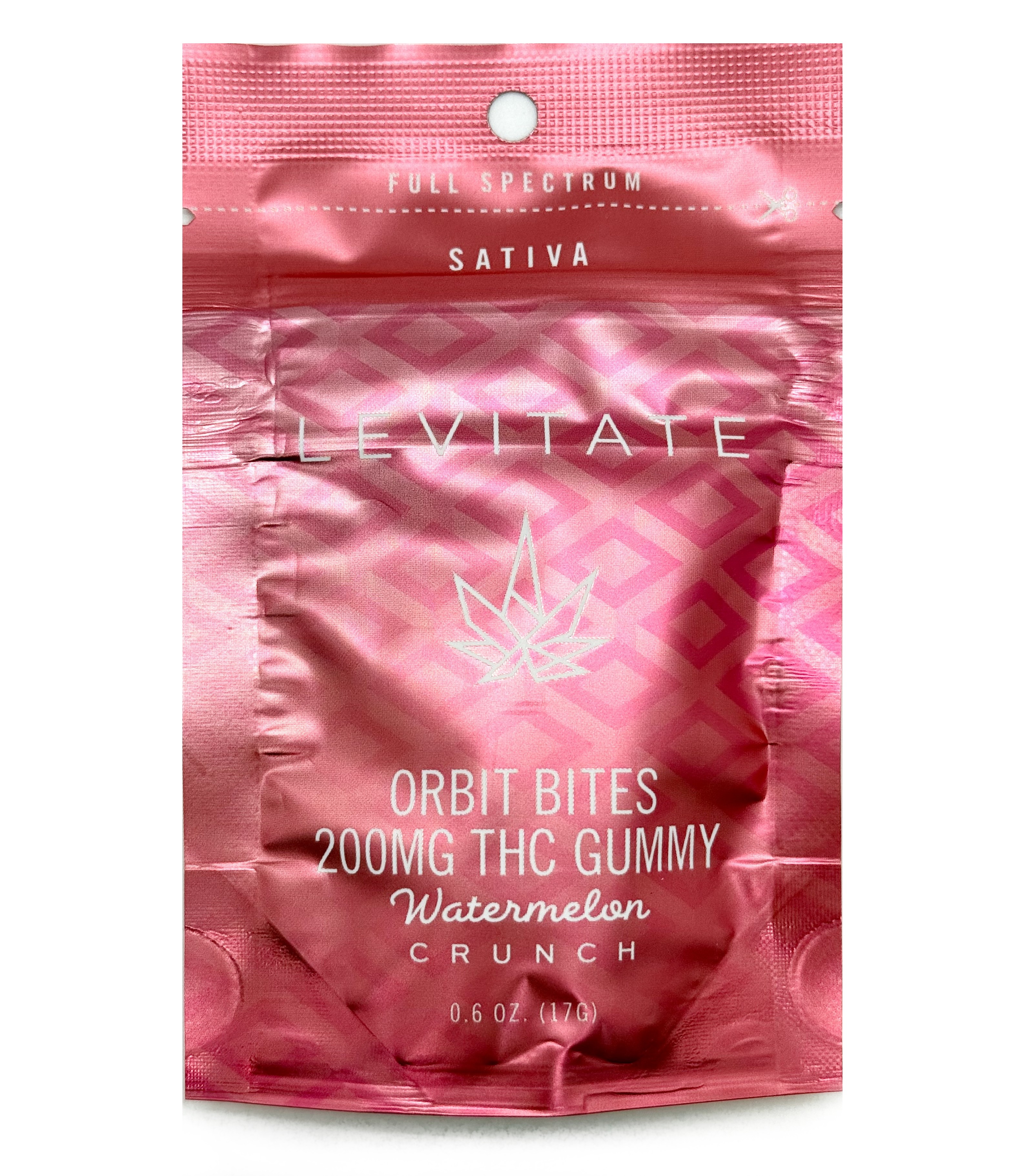 Photograph of product: Levitate Orbit Bites Watermelon Gummies 200mg Rec