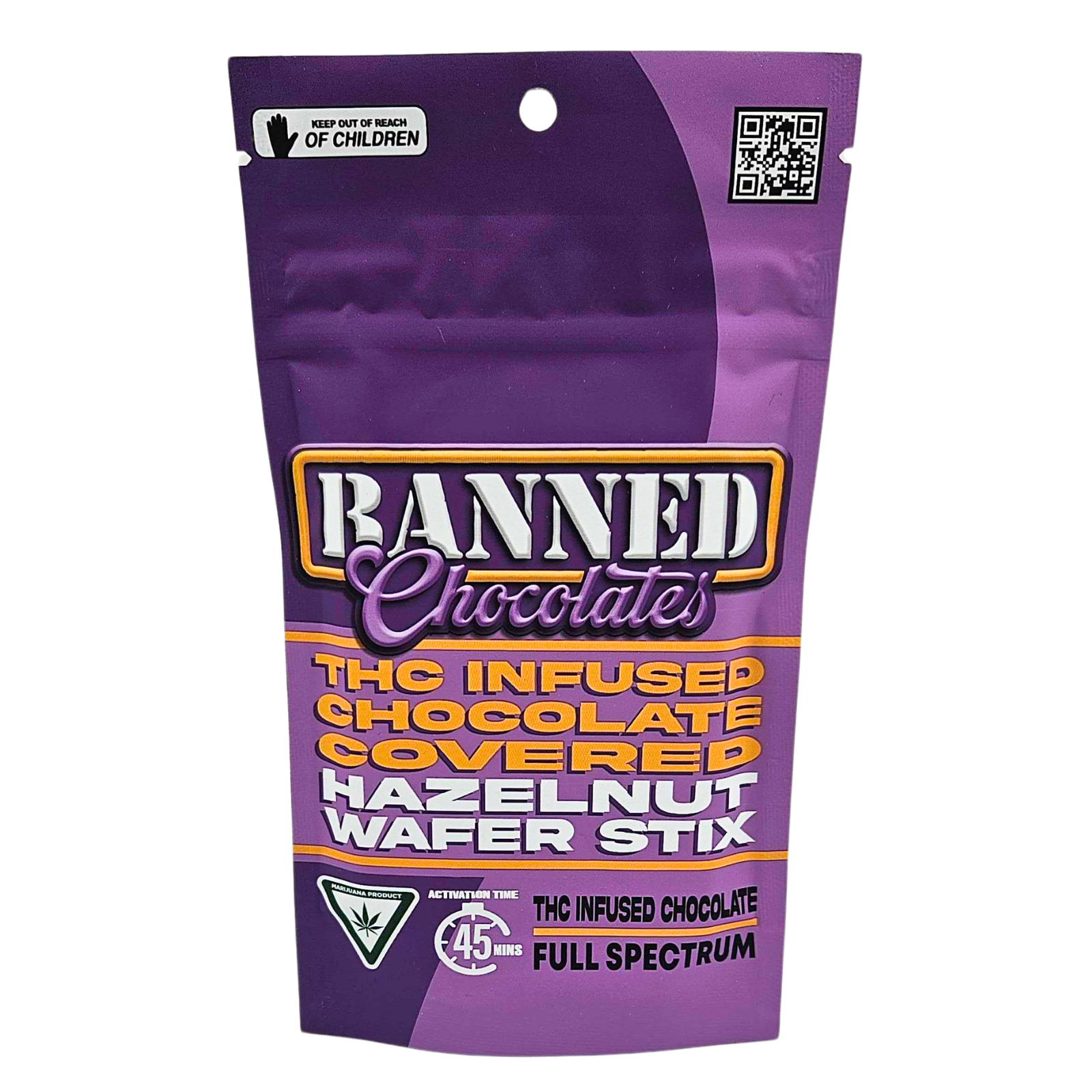 Photograph of product: BANNED | Edible | Baked Good | Hazelnut Wafer Stix | 200mg