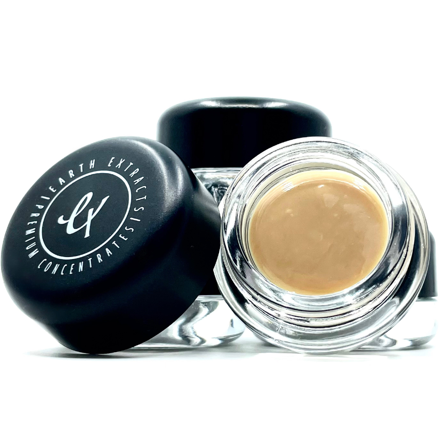Photograph of product: Earth Extracts Cold Cured Live au chocolat Rosin Toxic Tanker Badder T1