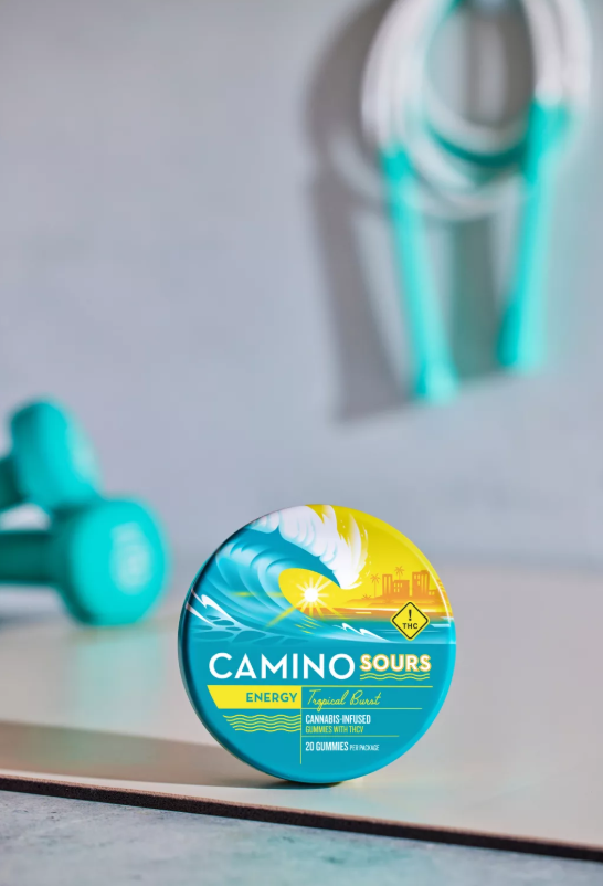Photograph of product: Tropical Burst 1:1 Sour Gummies | 100mg - Camino