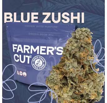 Photograph of product: Blue Zushi Flower | 3.5g - Farmer's Cut