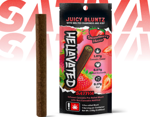 Photograph of product: Hellavated Juicy Bluntz | Strawberry Haze