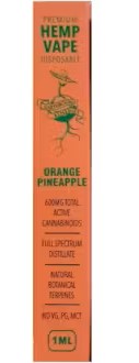Photograph of product: Earthbound: Orange Pineapple 600mg CBD Disposable