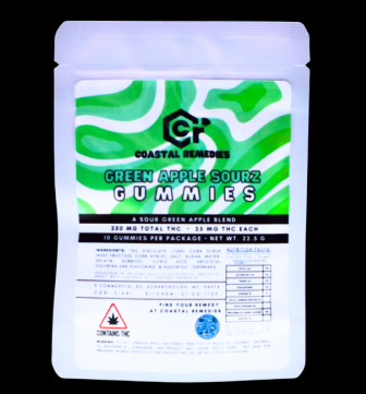 Photograph of product: Sour Apple Gummy Sourz!