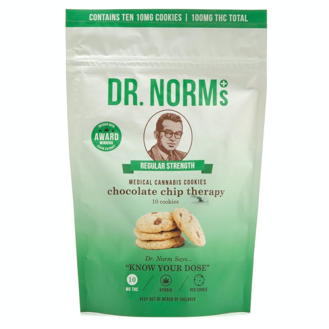 Photograph of product: CHOCOLATE CHIP MINI COOKIES 100MG 10PC