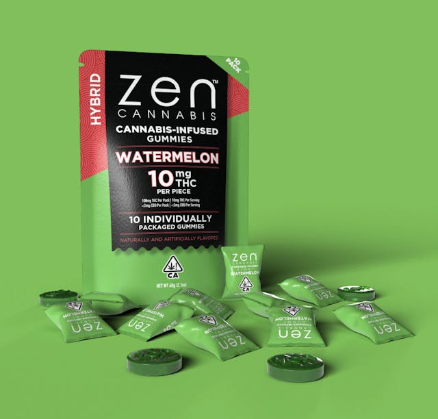 Photograph of product: Gummy - ZEN - Hybrid Watermelon 100mg - 