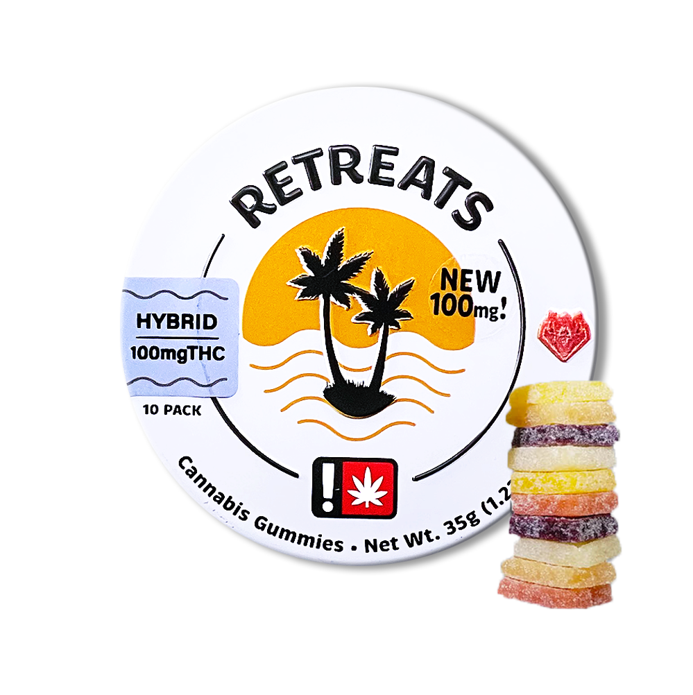 Photograph of product: Retreat Hybrid TH-oui Gummies 10pk | 100mg