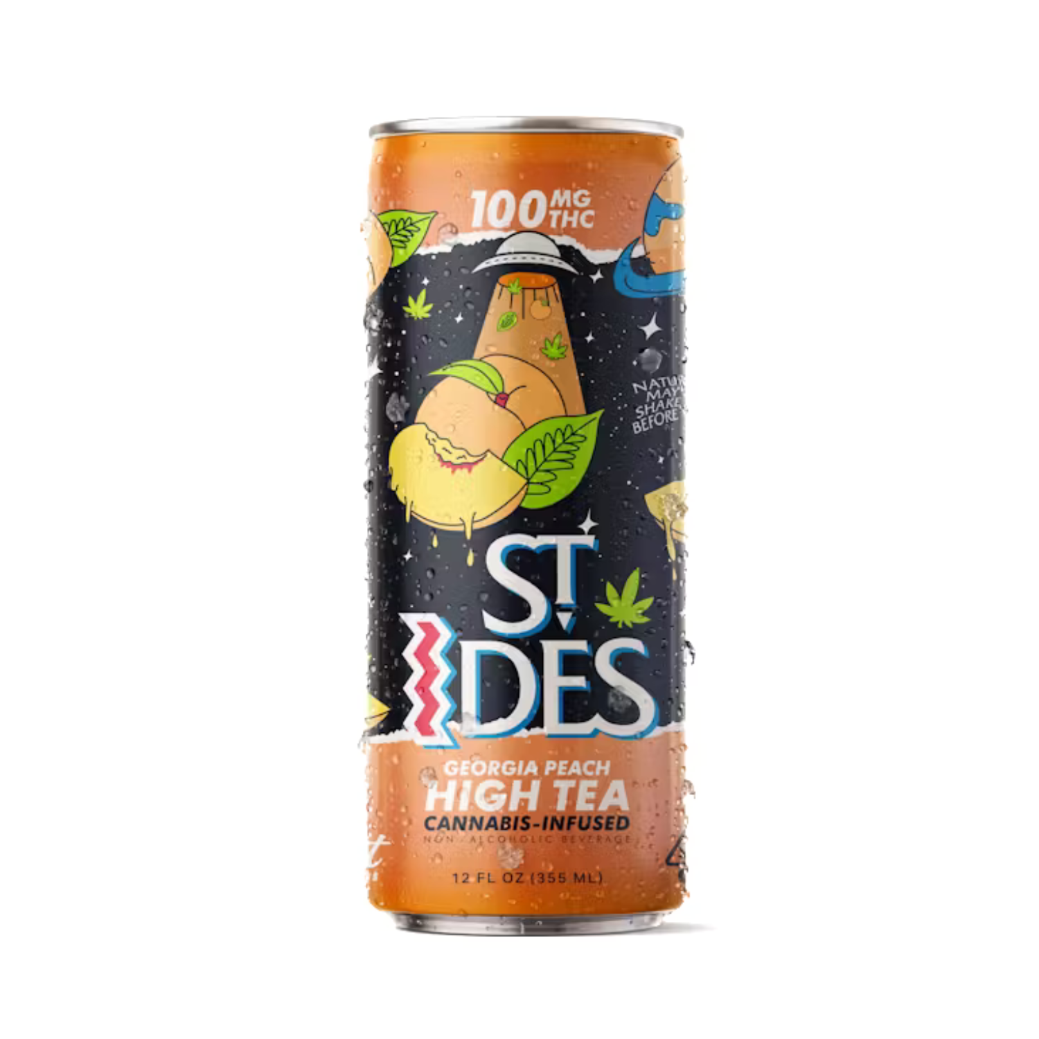 Photograph of product: ST. IDES HIGH TEA BEVERAGE - GEORGIA PEACH 100MG (1CT)