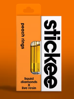 Photograph of product: Stickee - Peach Ringz- Vape Cart