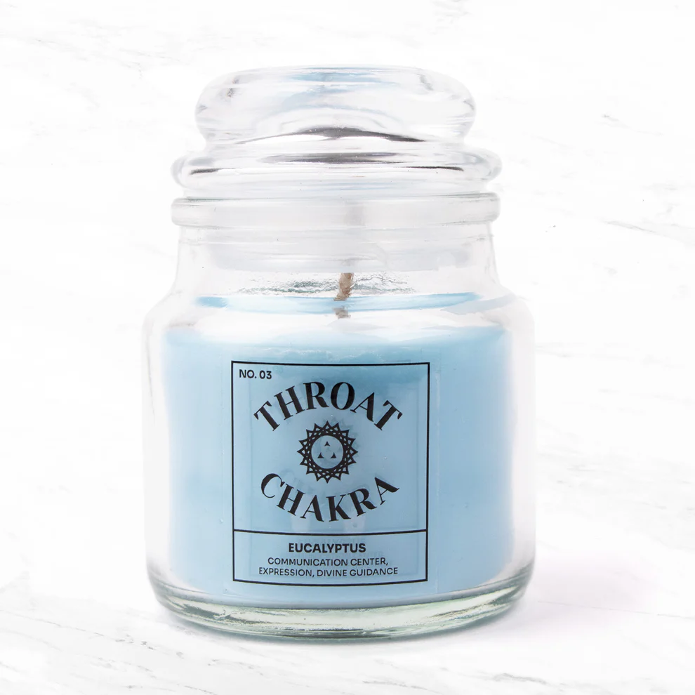 Photograph of product: Throat Chakra I Eucalyptus I Candle
