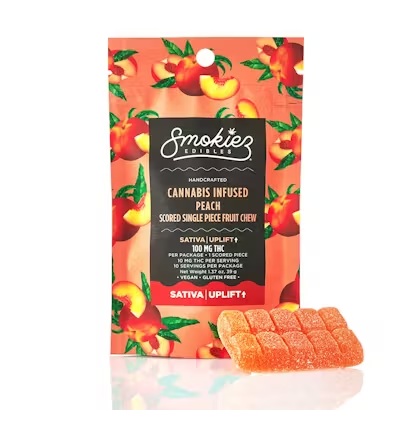 Photograph of product: Sweet Peach Fruit Chew 1pc | 100mg