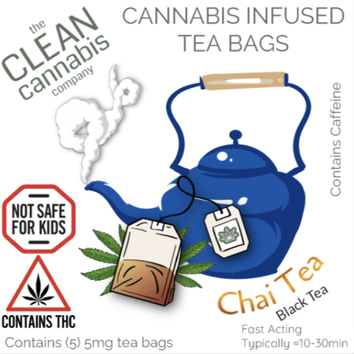 Photograph of product: Clean Oui'd | 5mg 5 pack | Chai Tea Bags