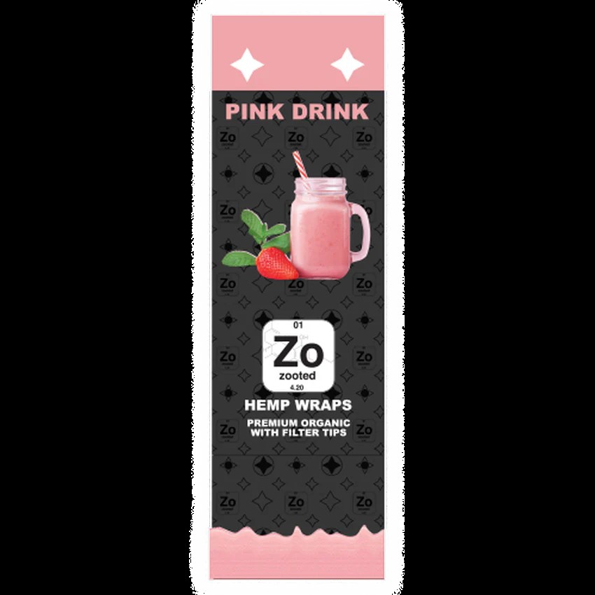 Photograph of product: Pink Drink Flavored Zooted Hemp Wraps