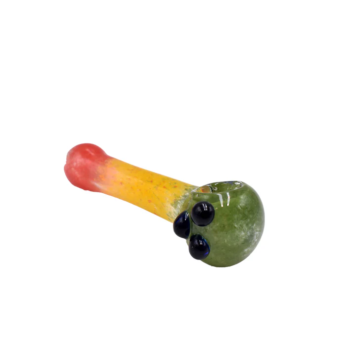 Photograph of product: 4.5" Frit Dust Rim Pointed Hand Pipe