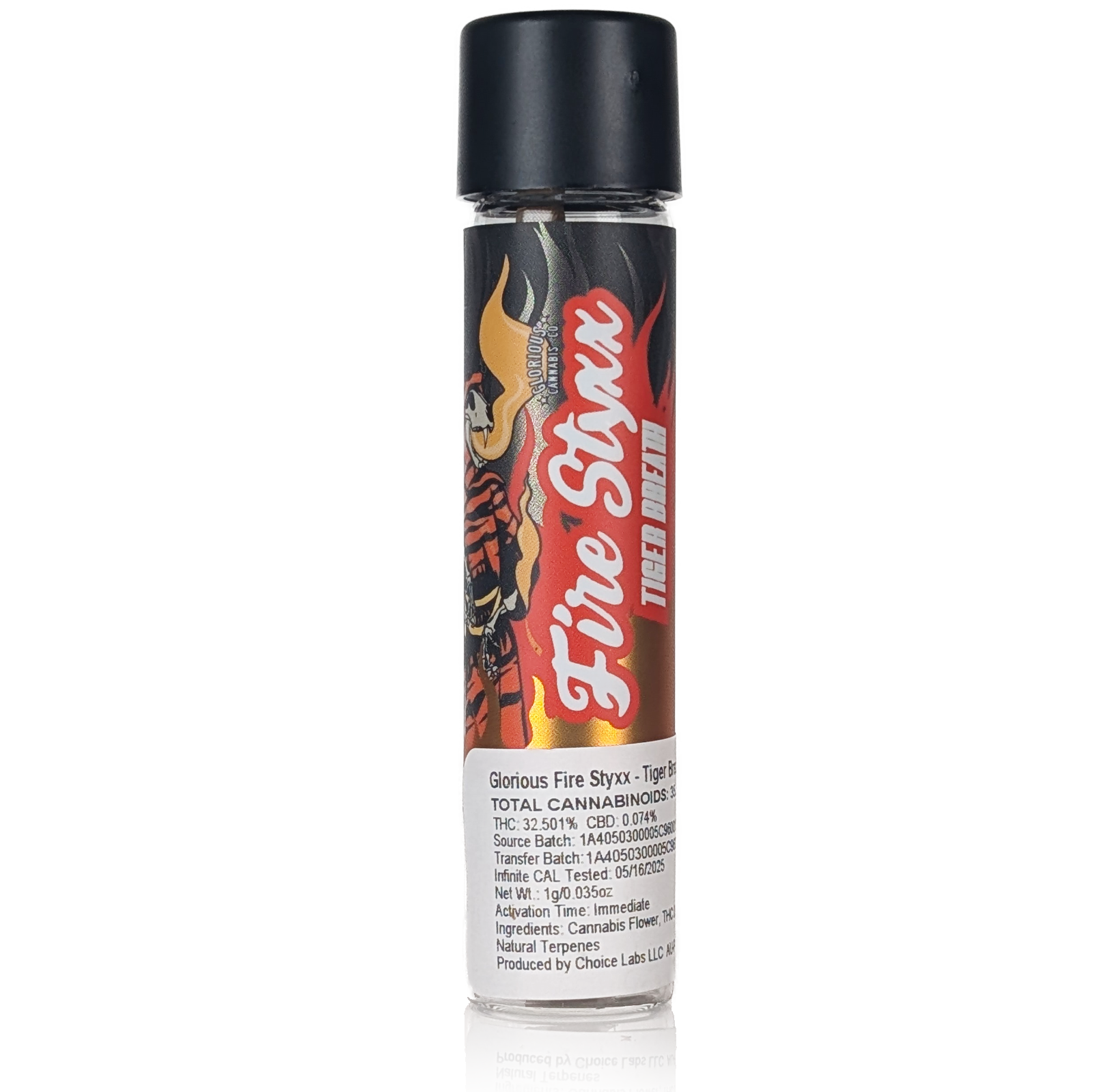 Photograph of product: FIRE STYXX - TIGER BREATH - INFUSED PRE-ROLL