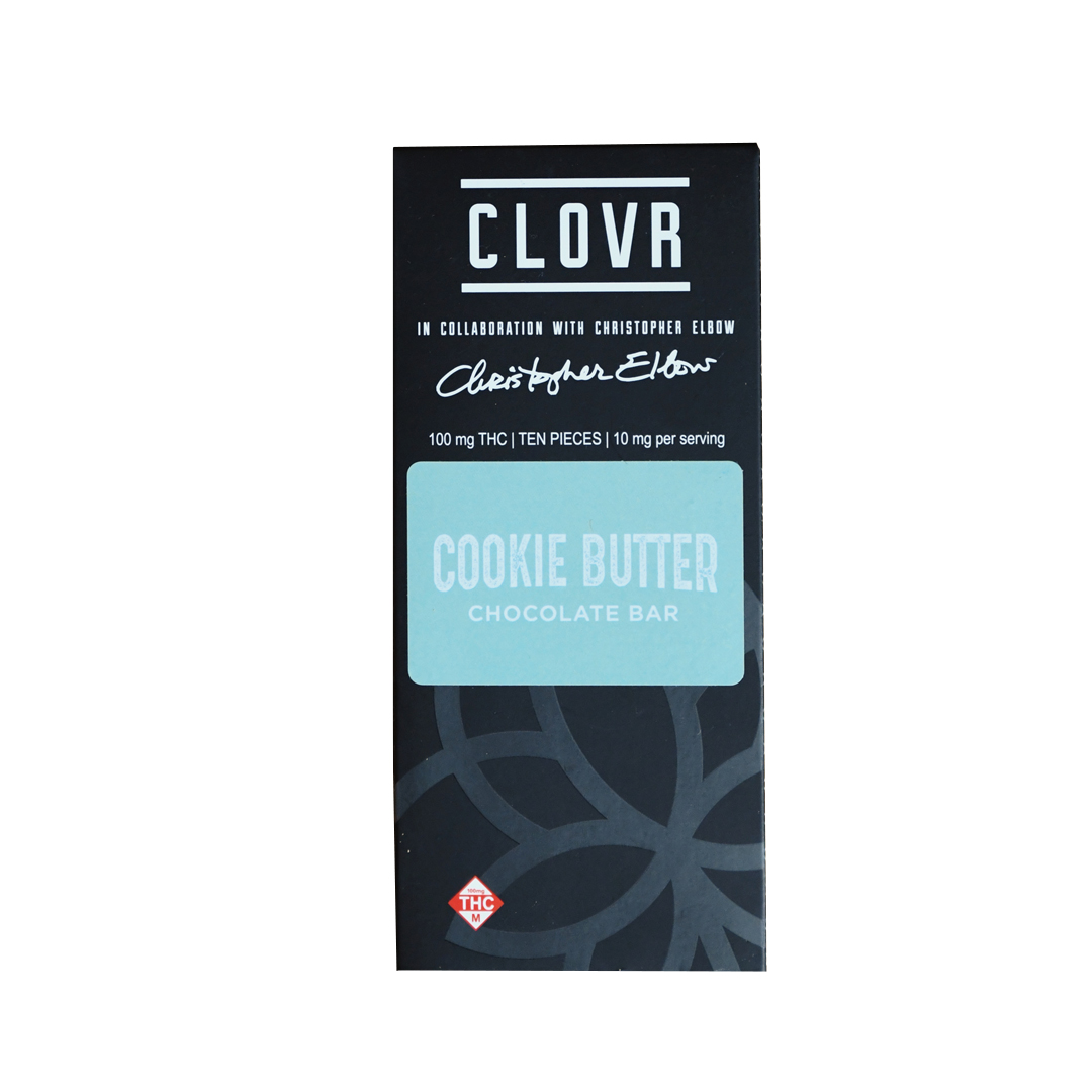 Photograph of product: Cookie Butter | 100mg | Chocolate Bar | Clovr