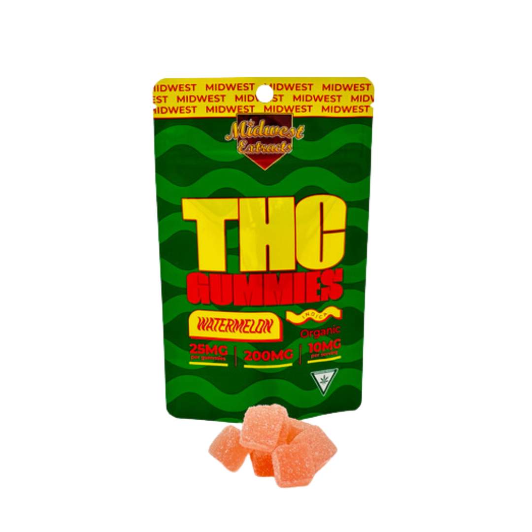 Photograph of product: Midwest Extracts | Watermelon Gummies  | 8x25mg | 200mg