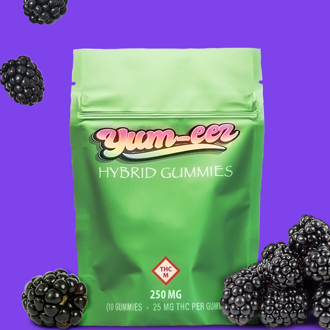 Photograph of product: YUM-EEZ - GUMMIES - 250MG - 10PK - BLACKBERRY - HYBRID