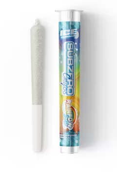 Photograph of product: ICE Rainbow Belts Cryo Infused Pre-Roll