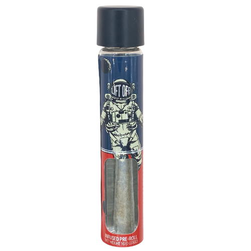 Photograph of Product: Lift Off Extracts Cap Junky x Biker Kush Hash Infused Pre-Roll 1g