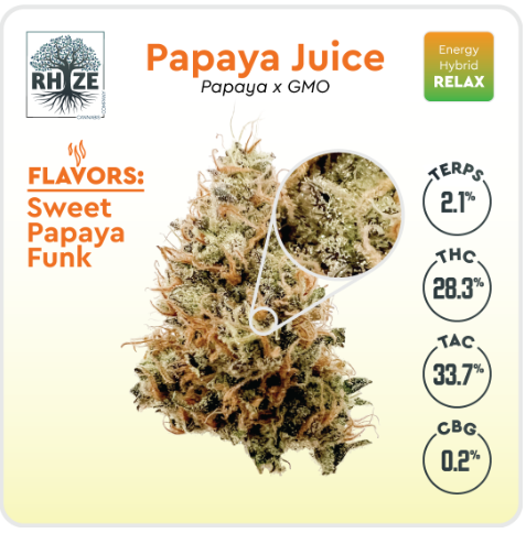 Photograph of product: Rhize Oui'd Company | Papaya Juice | Indoor | Bulk - 28g