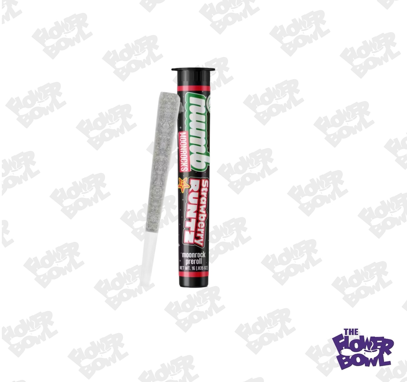 Photograph of product: AU Numb: Strawberry Runtz 1G Moonrock Prerolls