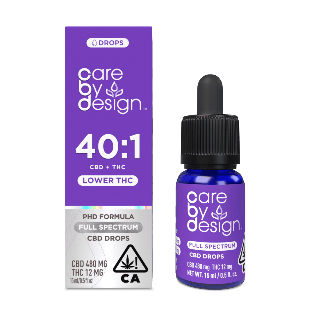 Photograph of product: 40:1  CBD/TH-oui Drops (2025) Care By Design