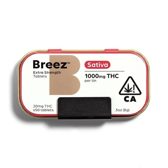 Photograph of product: BREEZ: EXTRA-STRENGTH TABLET TINS (Oui'd 1000mg TH-oui)