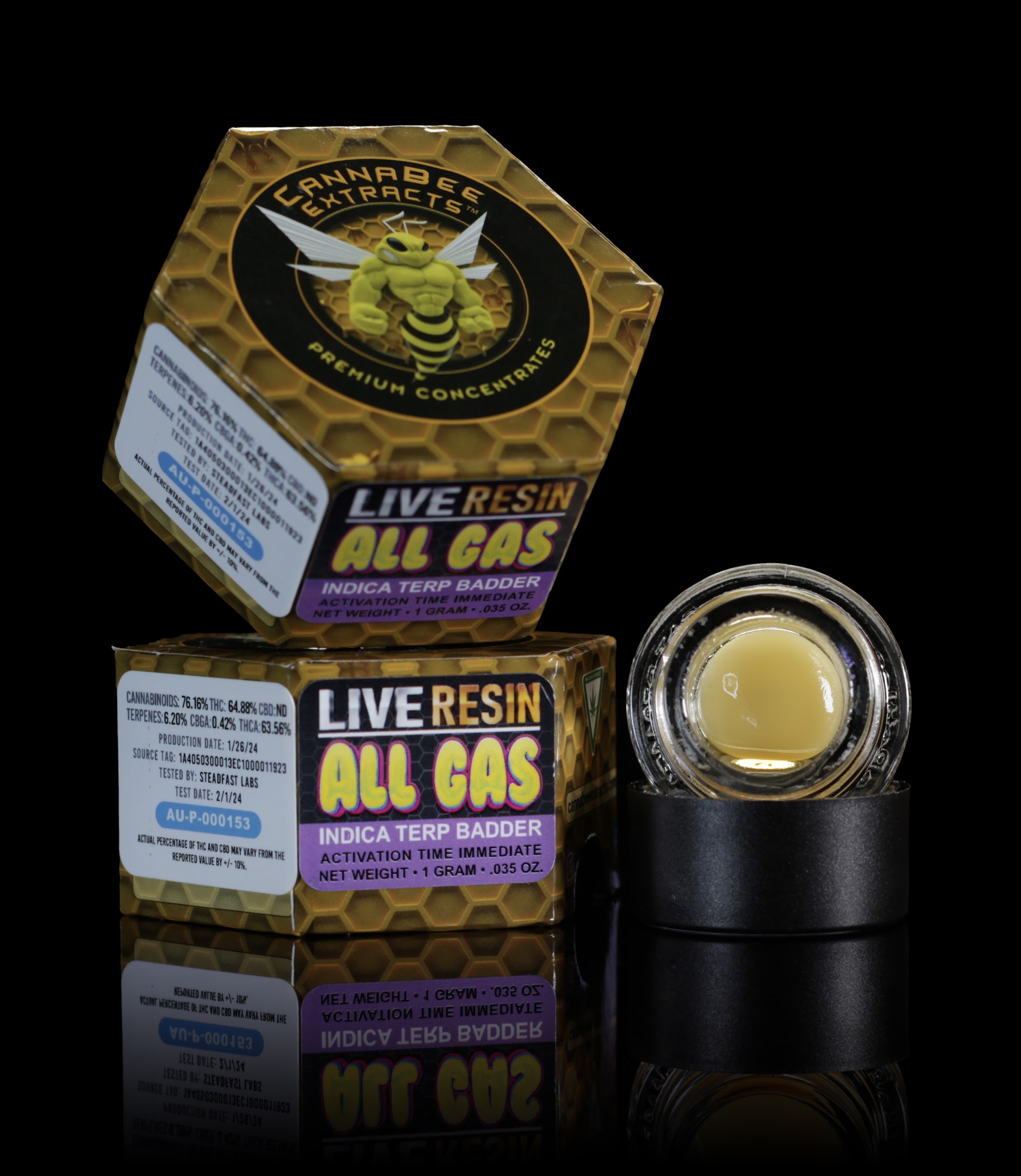 Photograph of Product: Cannabee | All Gas | Live Resin