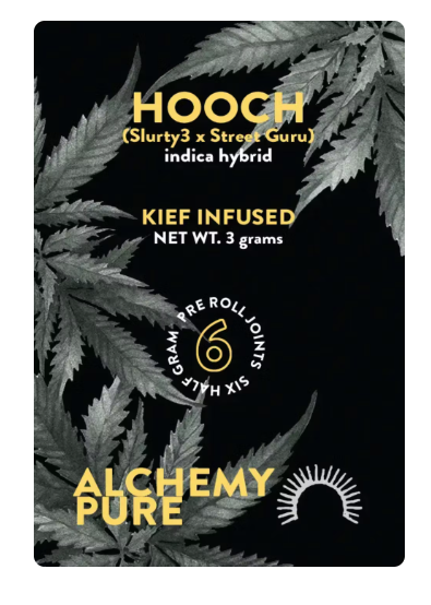 Photograph of product: Alchemy Pure | Hooch | Infused Pre-Roll Pack | 6 x 0.5g