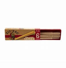 Photograph of product: Zig-Zag Unbeached 6pk Cones