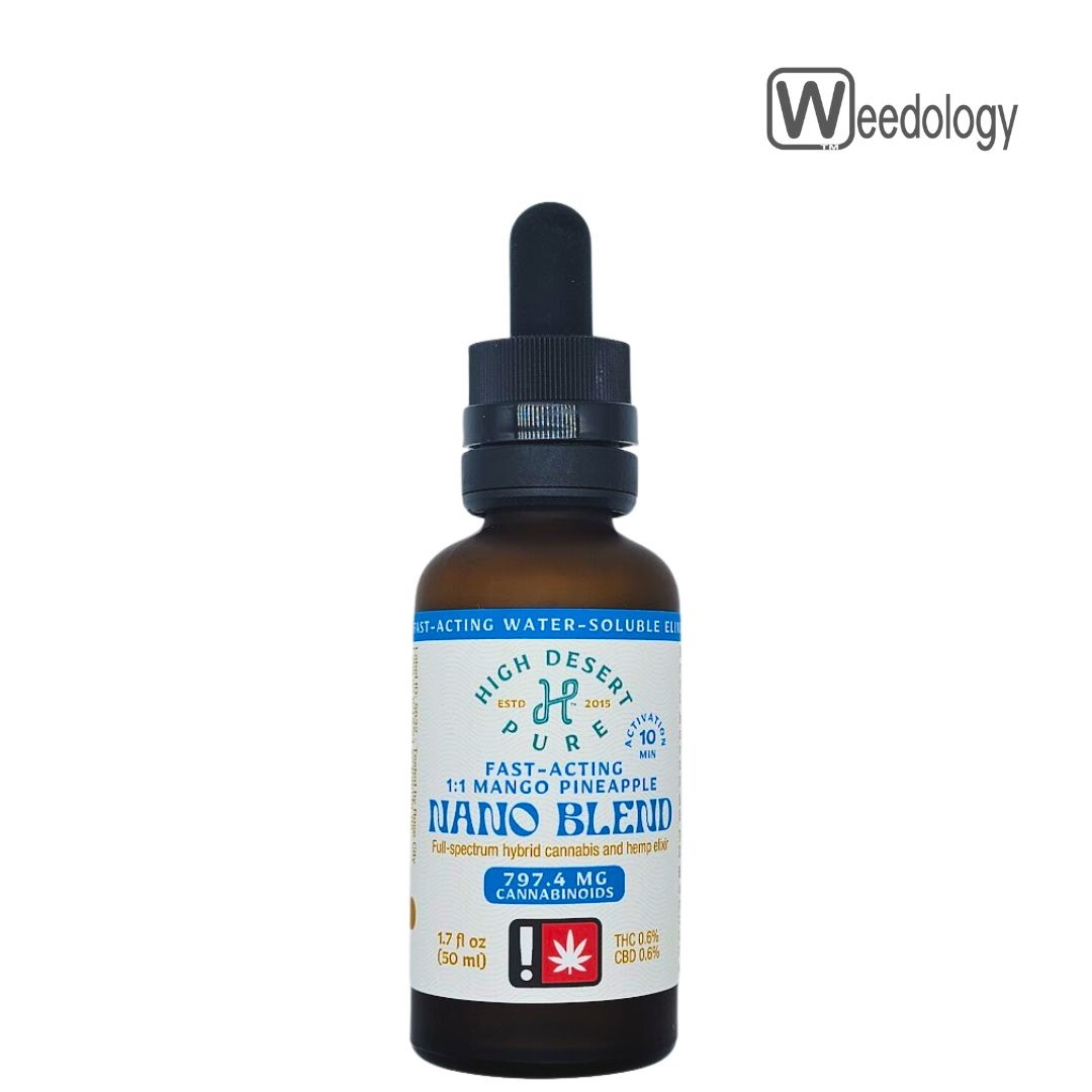 Photograph of product: High Desert Pure 1.7oz MANGO PINEAPPLE 1:1 Nano Tincture